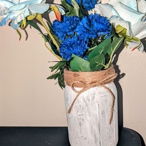 Handmade Farmhouse Vase and flowers